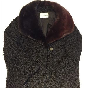 Genuine curled lamb and the mink